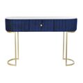 Consola Dkd Home Decor Azul Dourado Branco Mármore (120 X 35 X 80 cm)