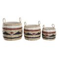 Conjunto de Cestas Dkd Home Decor Colonial Fibra (30 X 30 X 25 cm)