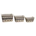 Conjunto de Cestas Dkd Home Decor Poliéster Colonial Fibra (38 X 26 X 24 cm)