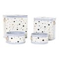 Conjunto de Cestos Dkd Home Decor Estrelas Bambu Feltro (41 X 31 X 42 cm) (4 Peças)