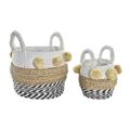 Conjunto de Cestas Dkd Home Decor Colonial (34 X 33 X 26 cm)