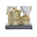 Figura Decorativa Dkd Home Decor Corujas Dourado Branco Resina Tradicional (14,5 X 9 X 26 cm)