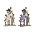 Figura Decorativa Dkd Home Decor Dourado Resina Moderno Família (17,5 X 8,5 X 26 cm) (2 Unidades)