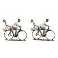 Figura Decorativa Dkd Home Decor Bicicleta Cobre Resina Moderno (27 X 9,5 X 23 cm) (2 Unidades)