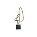 Figura Decorativa Dkd Home Decor Abstrato Preto Dourado Alumínio Moderno