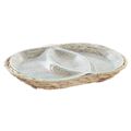 Bandeja de Aperitivos Dkd Home Decor Cristal Natural Transparente Fibra (38 X 25 X 4 cm)