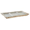 Bandeja de Aperitivos Dkd Home Decor Cristal Natural Transparente Fibra (42 X 20 X 3,5 cm)