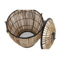 Conjunto de Cestos Dkd Home Decor Natural Metal Rotim (48 X 48 X 55 cm) (2 Peças)