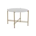 Mesa de Apoio Dkd Home Decor Dourado Metal Mármore (65 X 65 X 45 cm)