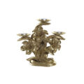 Candelabro Dkd Home Decor Flor Dourado Resina (26 X 12 X 23 cm)