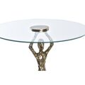 Mesa de Apoio Dkd Home Decor Cristal Dourado Alumínio Homem (46 X 46 X 57 cm)