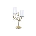 Candelabro Dkd Home Decor Cristal Dourado Alumínio Pássaros (29 X 15 X 48 cm)