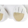 Urso de Peluche Dkd Home Decor Laço Dourado Poliéster Branco Infantil Urso