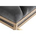 Banqueta Dkd Home Decor Dourado Cinzento Escuro (100 X 40 X 50 cm)