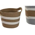 Conjunto de Cestas Dkd Home Decor Fibra (33 X 33 X 26 cm) (2 Unidades)