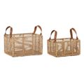 Conjunto de Cestas Dkd Home Decor Metal Corda Boho (36 X 27 X 33 cm) (36 X 27 X 20 cm)