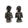 Figura Decorativa Dkd Home Decor Resina Colonial Africana (20,5 X 18 X 35 cm) (2 Unidades)