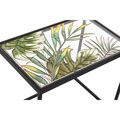 Jogo de 3 Mesas Dkd Home Decor Cristal Preto Metal Verde (60 X 40 X 50 cm)