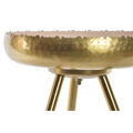 Mesa de Apoio Dkd Home Decor Cor de Rosa Dourado Alumínio Lacado (43 X 43 X 61 cm)