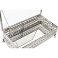 Guarda-joias Dkd Home Decor Cristal Prateado Metal (25,5 X 12,5 X 7,5 cm)