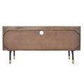 Móvel de Tv Dkd Home Decor Catanho Escuro Metal Madeira de Mangueira (130 X 45 X 60 cm)