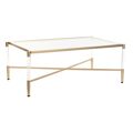 Mesa de Centro Dkd Home Decor Metal Acrílico Glamour (120 X 70 X 45 cm)