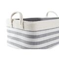 Conjunto de Cestas Dkd Home Decor Riscas Cinzento Algodão (40 X 30 X 23 cm) (2 Peças)