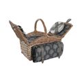 Cabaz Dkd Home Decor Picnic Natural Cinzento Madeira Vime (40 X 28 X 19 cm)