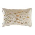 Almofada Dkd Home Decor Dourado Poliéster Bloemen (50 X 10 X 30 cm)