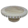 Centro de Mesa Dkd Home Decor Natural Colonial Madeira de Mangueira (30,5 X 30,5 X 12,7 cm)