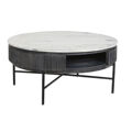 Mesa de Centro Dkd Home Decor Mármore Madeira de Mangueira (90 X 90 X 42 cm)