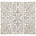 Decoração de Parede Dkd Home Decor Branco Ferro Madeira Mdf (40 X 2 X 120 cm)