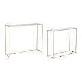 Conjunto de 2 Mesas Dkd Home Decor Preto Dourado Branco Ferro (100 X 28 X 80 cm)