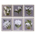 Pintura Dkd Home Decor Abeto Cristal Bloemen (50 X 60 X 2,8 cm) (6 Unidades)