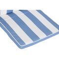 Almofada para Cadeiras Dkd Home Decor Riscas Branco Azul Celeste (42 X 4 X 115 cm)