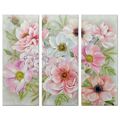 Pintura Dkd Home Decor Bloemen Shabby Chic (60 X 3 X 150 cm) (3 Unidades)