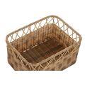 Conjunto de Cestas Dkd Home Decor Natural Metal Pe (42 X 32 X 22 cm)