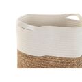 Cesta Decorativa Dkd Home Decor Algodão Branco Fibra Natural (36 X 36 X 52 cm)