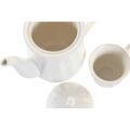 Conjunto de Chávenas de Café Dkd Home Decor Natural Porcelana Branco Bambu