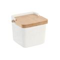 Açucareiro Dkd Home Decor Porcelana Bambu (12 X 12 X 11,5 cm)