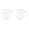 Conjunto de Chávenas de Café Dkd Home Decor Cristal Transparente Vidro de Borosilicato (350 Ml)