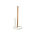 Suporte para Rolos de Papel de Cozinha Dkd Home Decor Natural Metal Branco Pinheiro (13 X 13 X 31,5 cm)