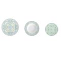 Conjunto de Louça Dkd Home Decor Porcelana Azul Verde 18 Peças