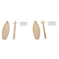 Conjunto de Sushi Dkd Home Decor Cerâmica Natural Branco Bambu Oriental