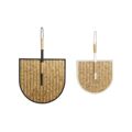 Decoração de Parede Dkd Home Decor Preto Castanho Leque Bambu Tropical (42 X 3 X 60 cm)