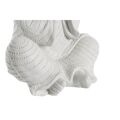 Figura Decorativa Dkd Home Decor Acabamento Envelhecido Branco Monge Oriental Magnésio (24 X 22 X 39 cm) (3 Unidades)