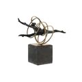 Figura Decorativa Dkd Home Decor Preto Dourado Metal Resina Moderno (36 X 14 X 29,5 cm)