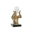 Figura Decorativa Dkd Home Decor Preto Dourado Resina Homem Moderno (17 X 16 X 31,5 cm)