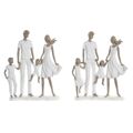 Figura Decorativa Dkd Home Decor Cinzento Branco Resina Moderno Família (20,5 X 7,5 X 24,5 cm) (2 Unidades)