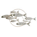 Decoração de Parede Dkd Home Decor Dourado Metal Peixes (130 X 6 X 68 cm)